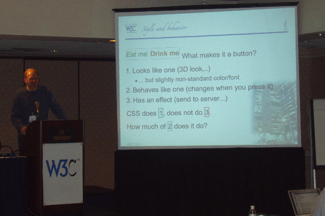 Bert Bos lecturing at WWW2004